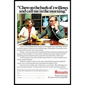 1980 Monsanto Impossible Without Chemicals Vintage Print Ad Blonde Lab Wall Art
